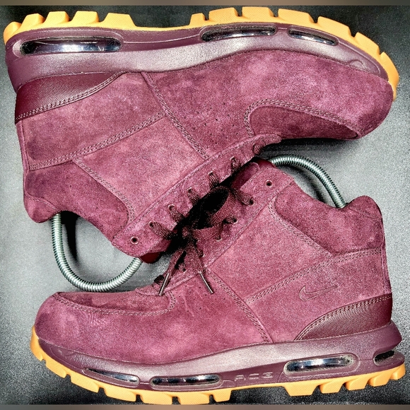 Nike Air Max Goadome Deep Burgundy Suede Boots ACG Sz 13 Men NIB - Picture 2 of 10
